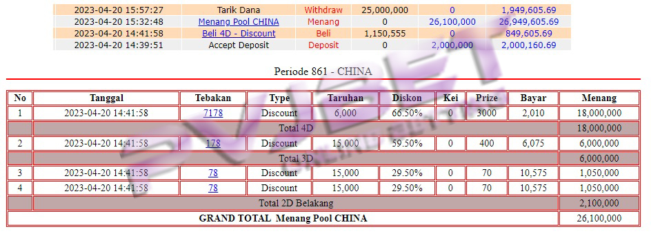 TEMBUS 1 SET TOGEL CHINA 26JT”